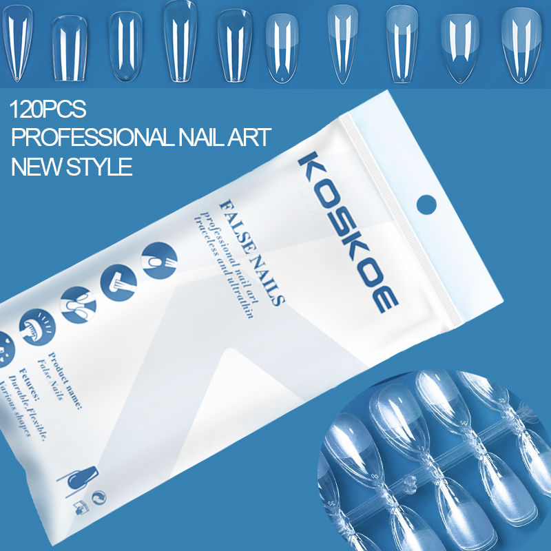Nail Art Xs - 120 buah kuku palsu Tekan pada