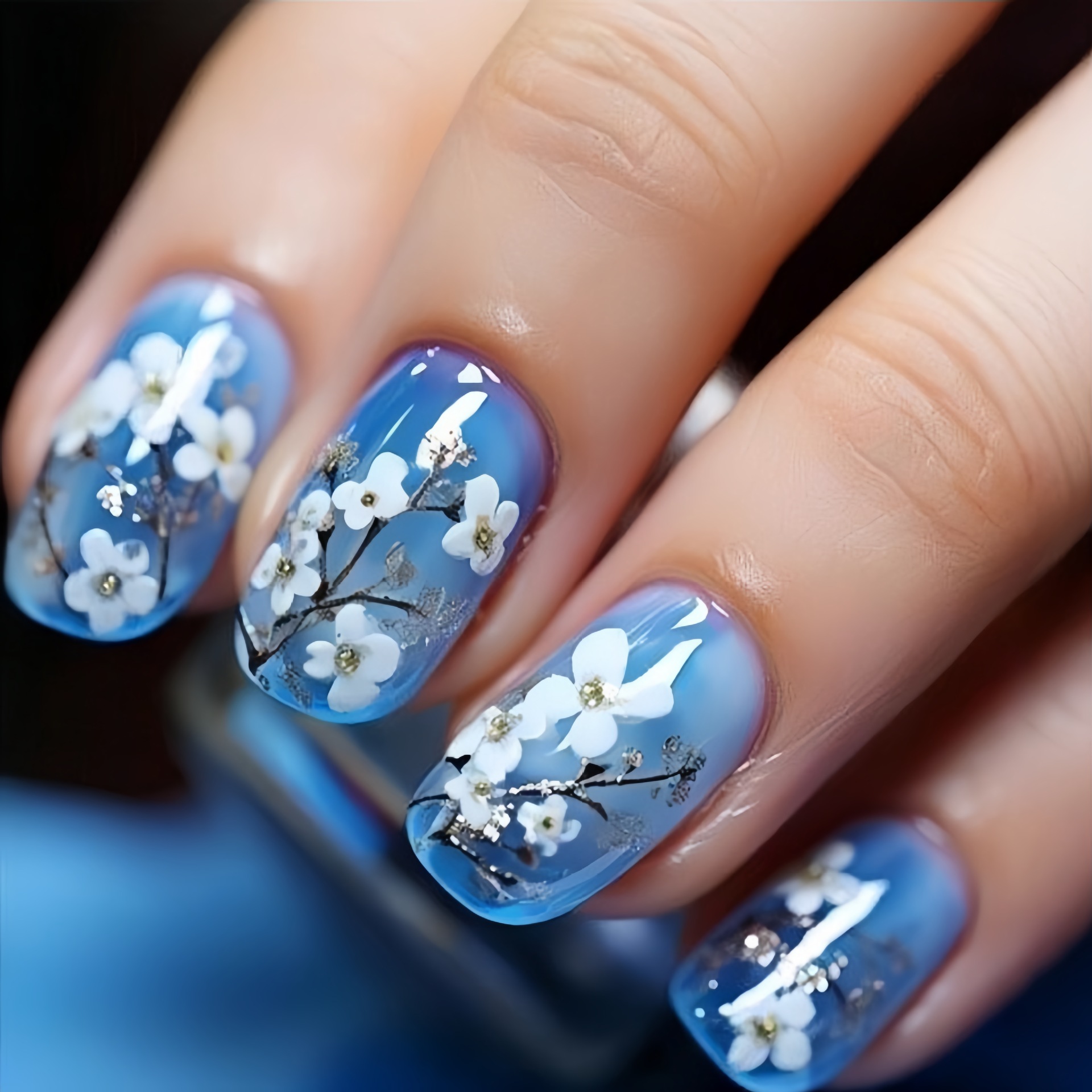 Press On Nail Set - Kuku palsu sedang untuk wanita dan