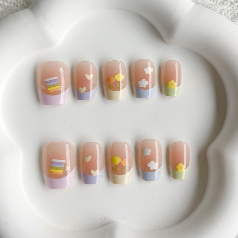 Nail Art Xs - 10Pcs Stiker Kuku Wanita Gaya Segar