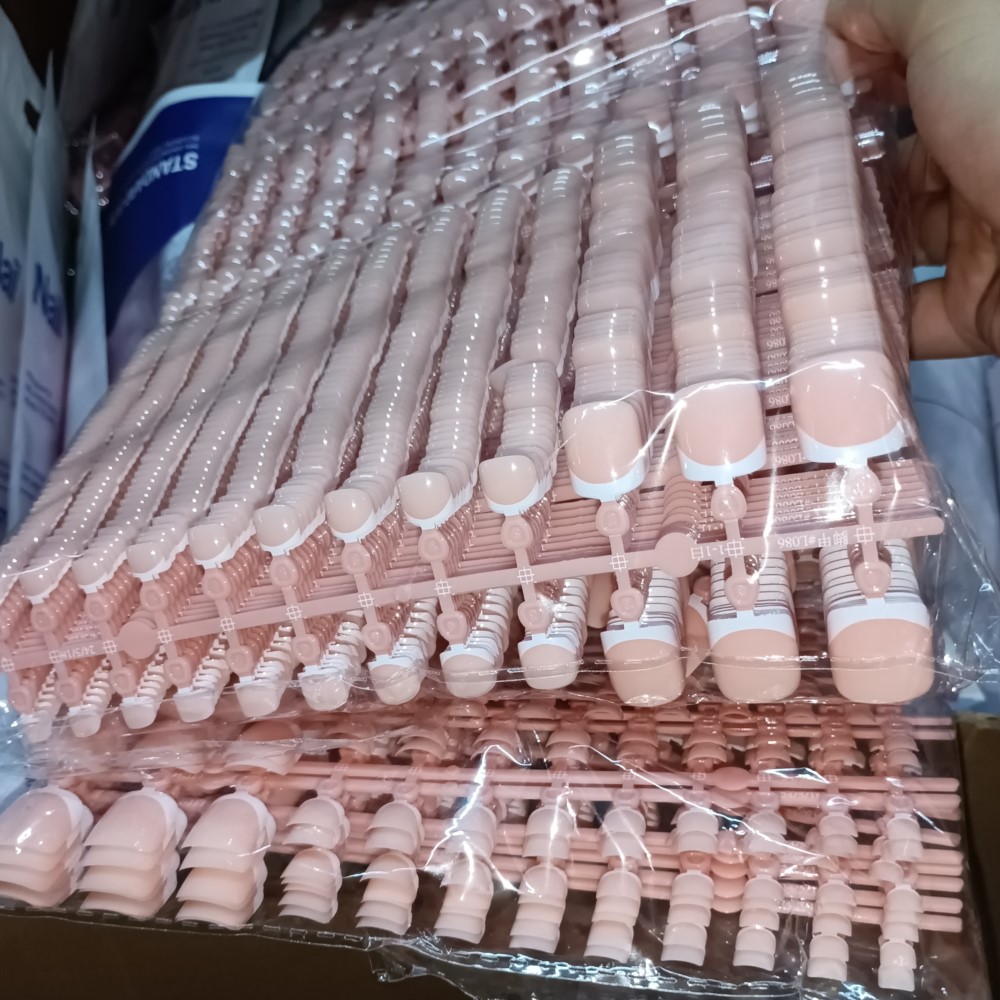 Nail Art Pink - 120 Buah Ujung Kuku Jari Kaki