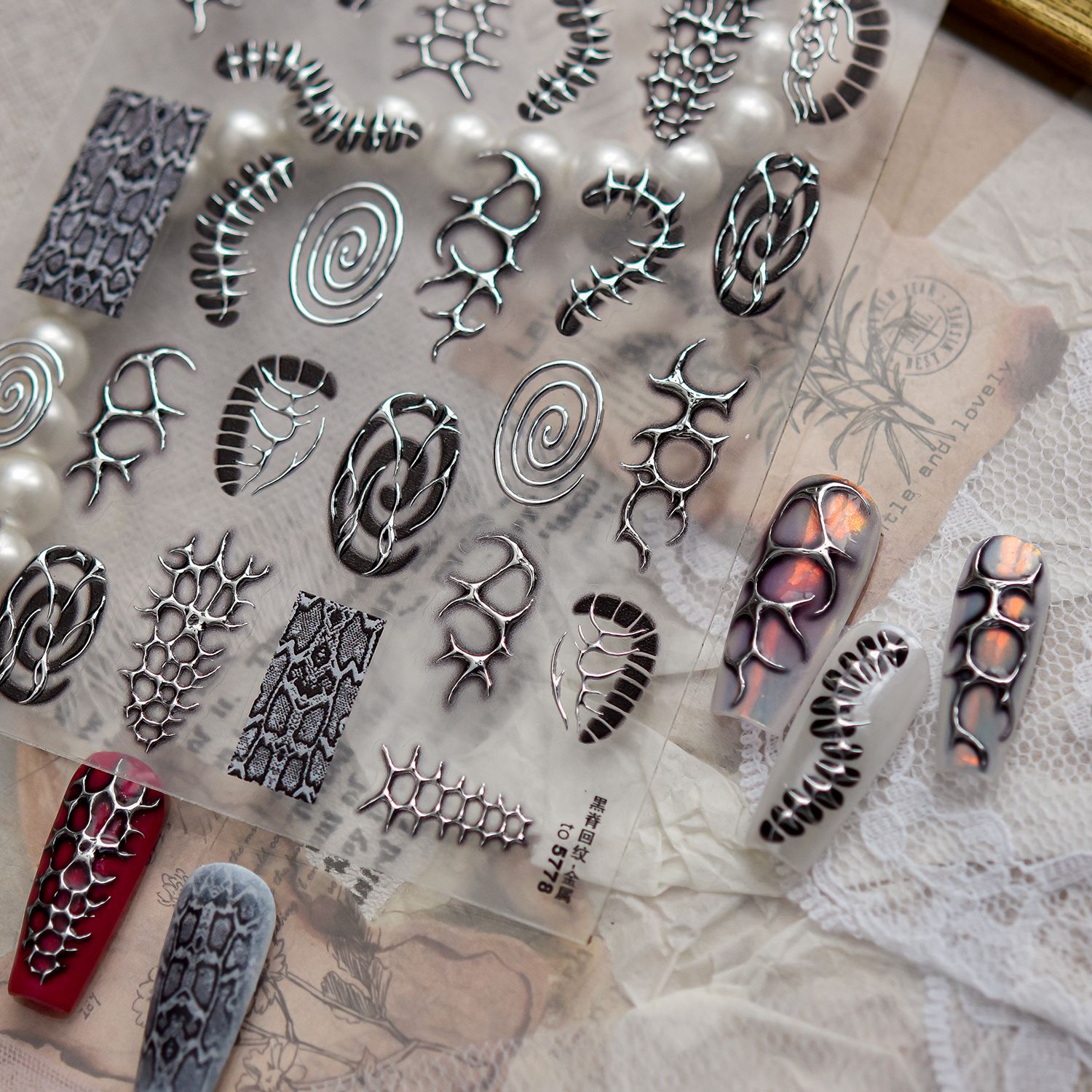Nail Art Zelda - Stiker Seni Kuku Keren Punk Metal