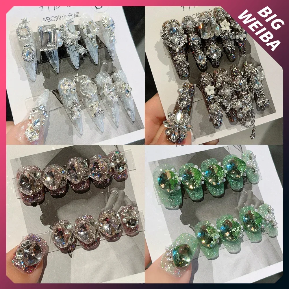 10 buah Diy mewah Court mengki - Nail Art Xs ulasan dan harga