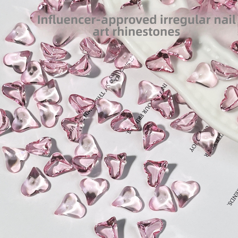 50pcs Rhinestone Hati Berkilau - Nail Art Lotso ulasan dan harga