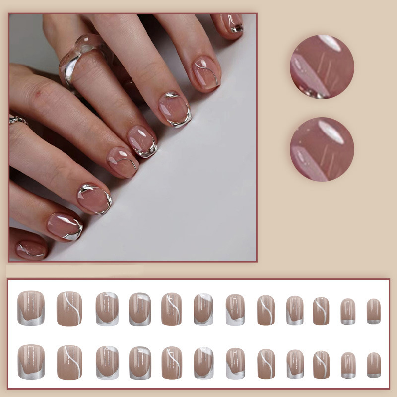 Kuku palsu pendek untuk wanita - Press On Nail Set ulasan dan harga