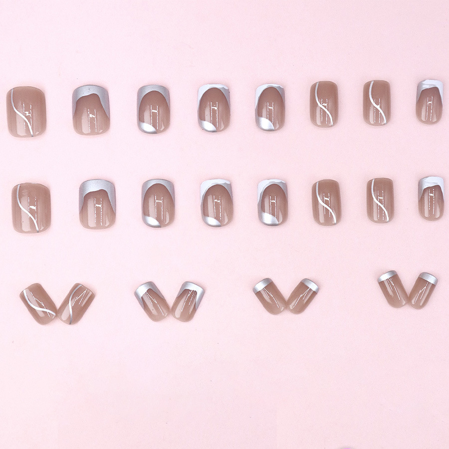 Kuku palsu pendek untuk wanita - Press On Nail Set ulasan dan harga