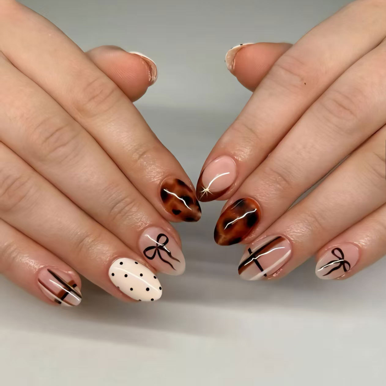 24pcs Kuku Palsu Motif Bunga C - Press On Nail Set ulasan dan harga