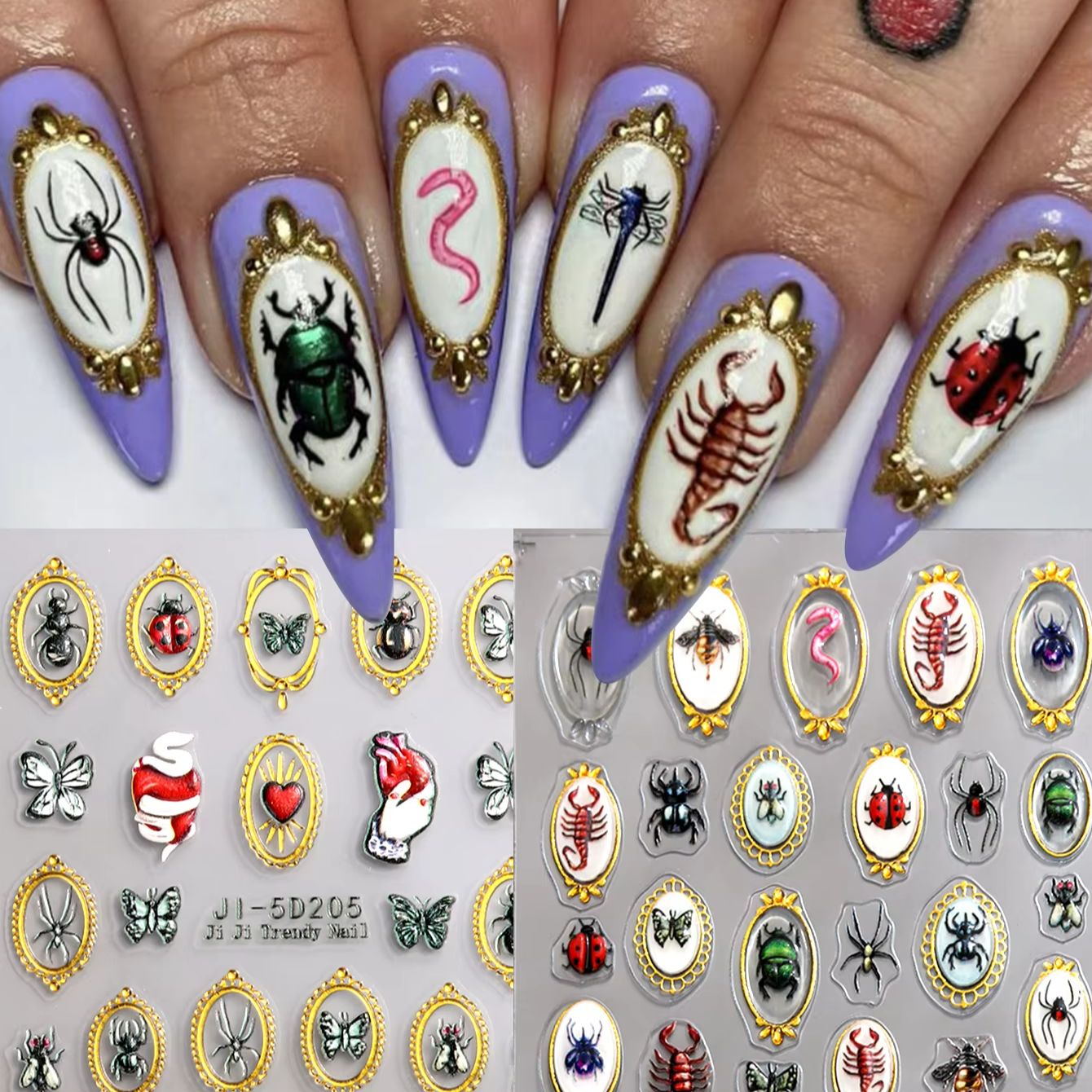 Stiker Kuku Vintage Bingkai Go - Nail Art Zelda ulasan dan harga
