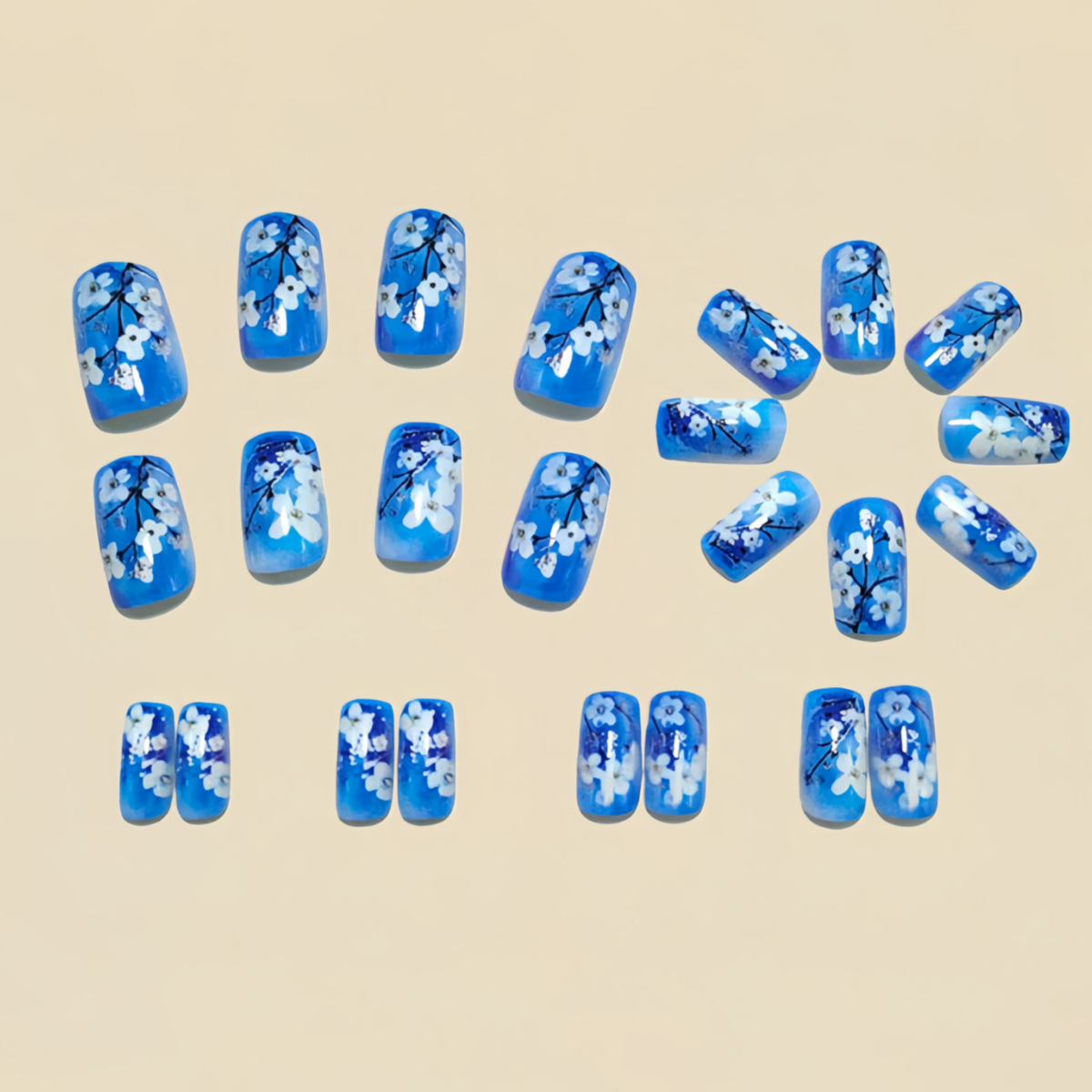 Kuku palsu sedang untuk wanita - Press On Nail Set ulasan dan harga