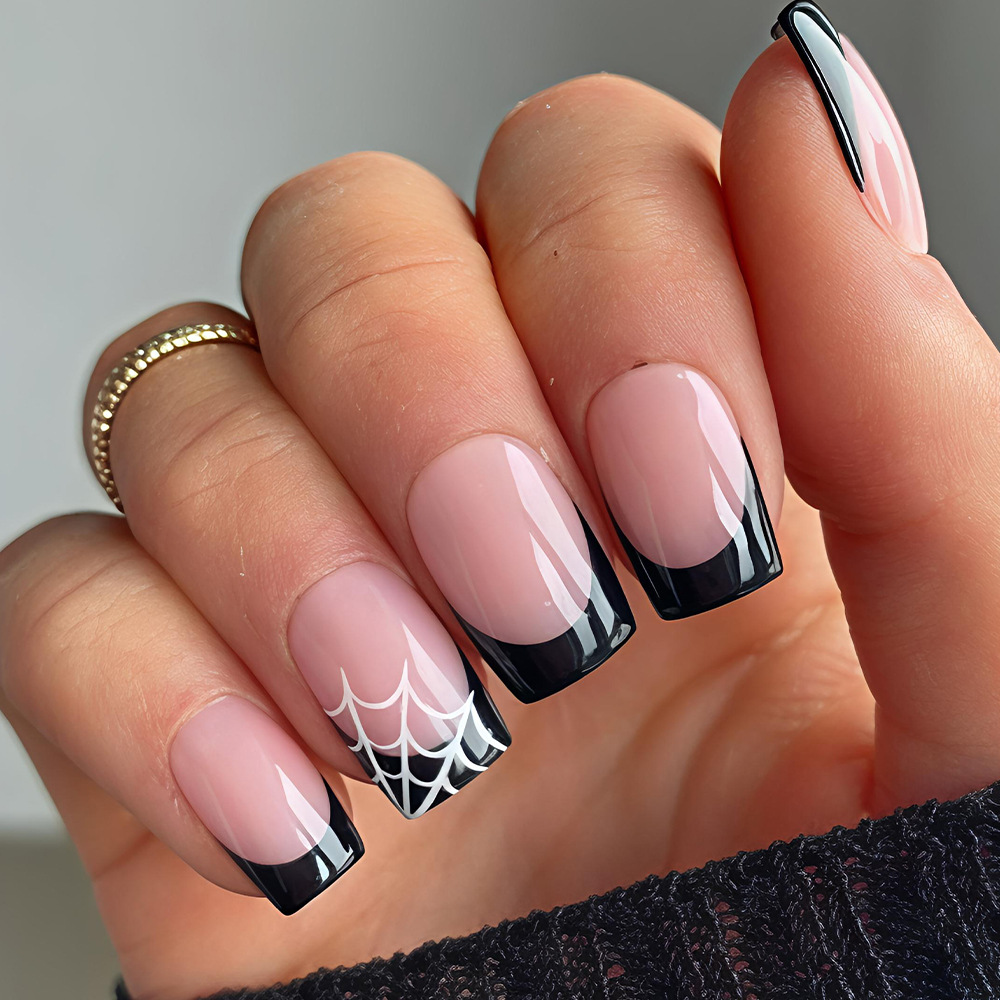 24Pcs Kuku Palsu Halloween Mot - Nail Art Pink ulasan dan harga