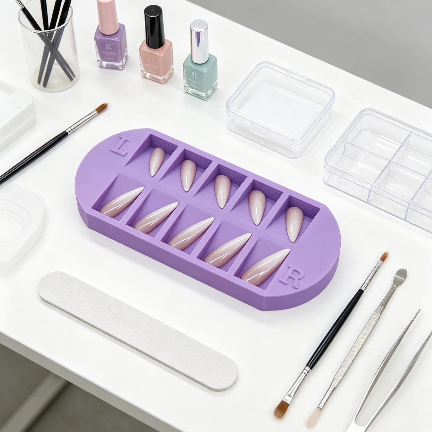 Baki Penyimpanan Tip Kuku 8-Gr - Nail Art Vector ulasan dan harga