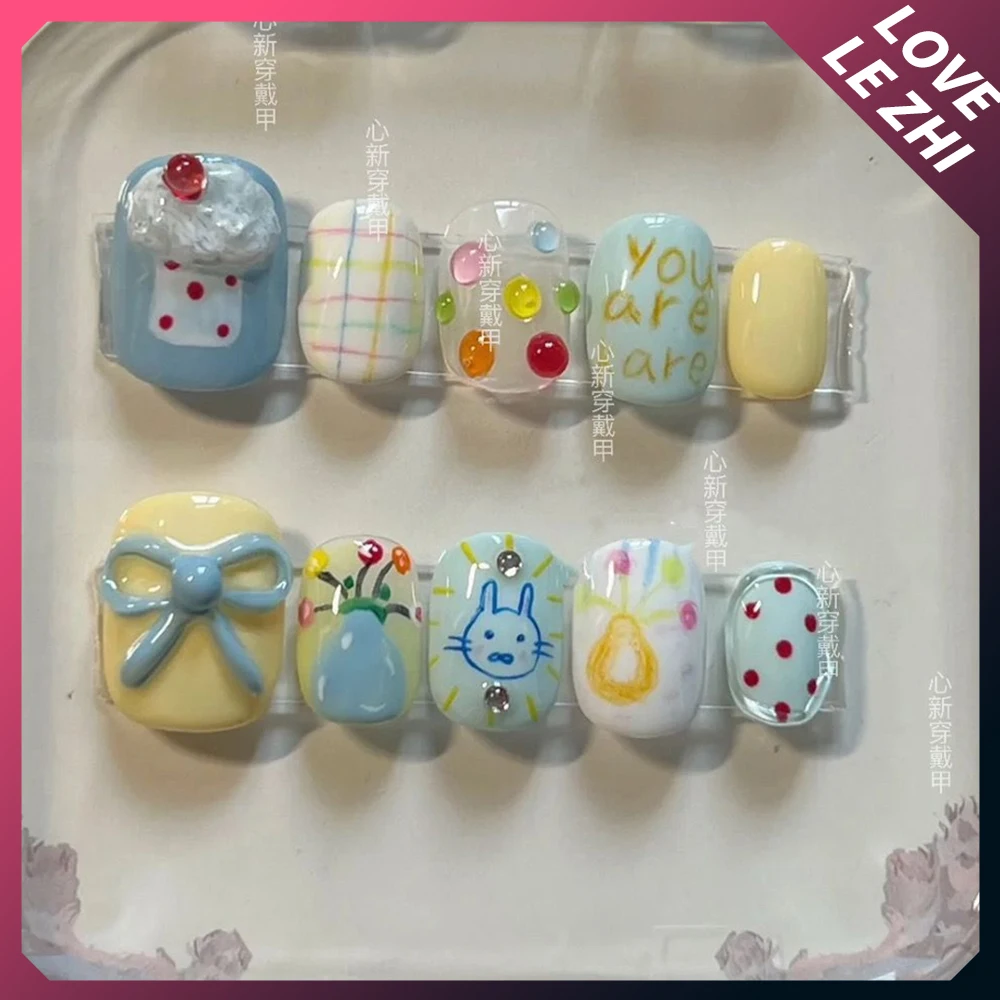 Kuku Palsu Pendek Bulat Kreati - Nail Art Xs ulasan dan harga