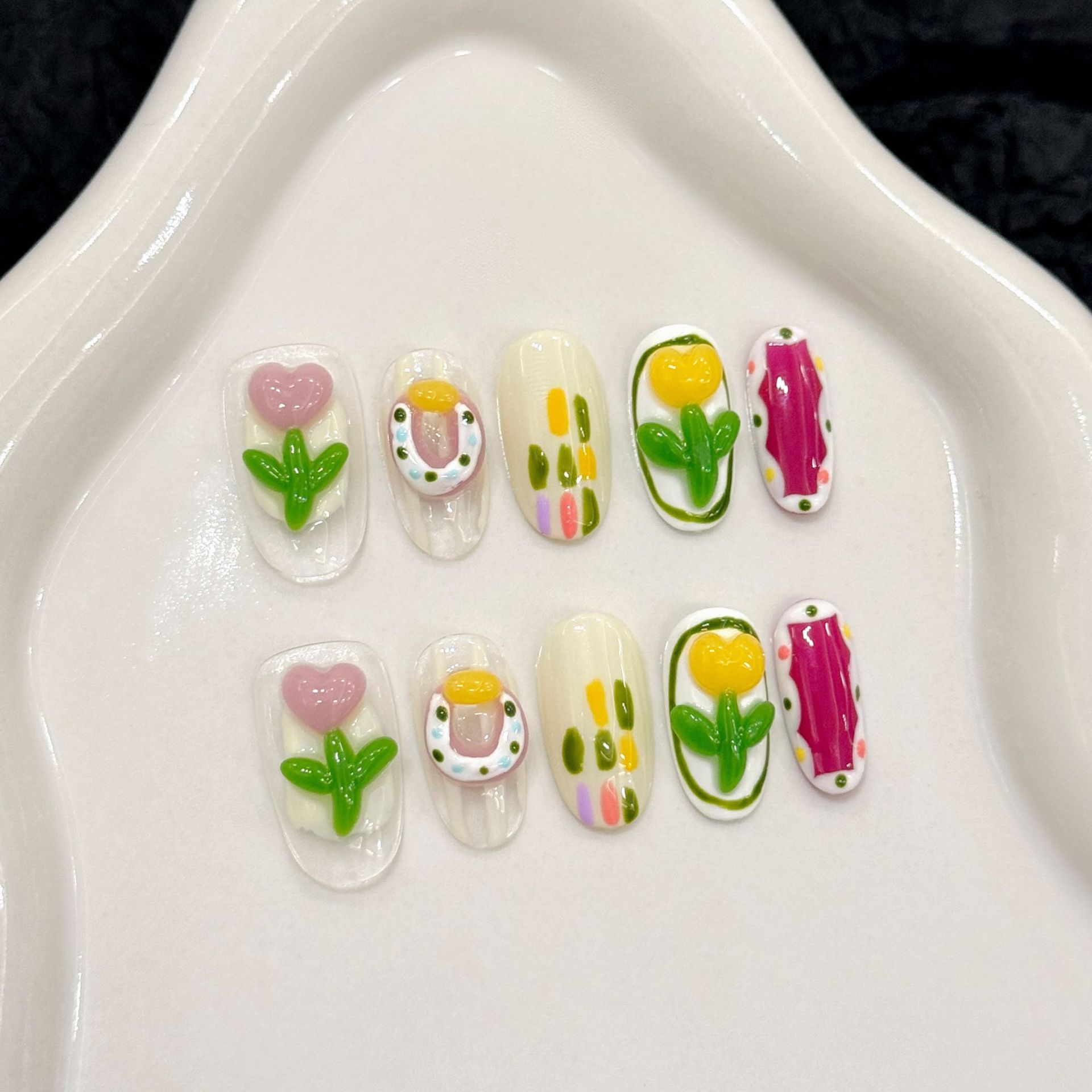 10 Buah Kuku Tekan Buatan Tang - Nail Art Xs ulasan dan harga