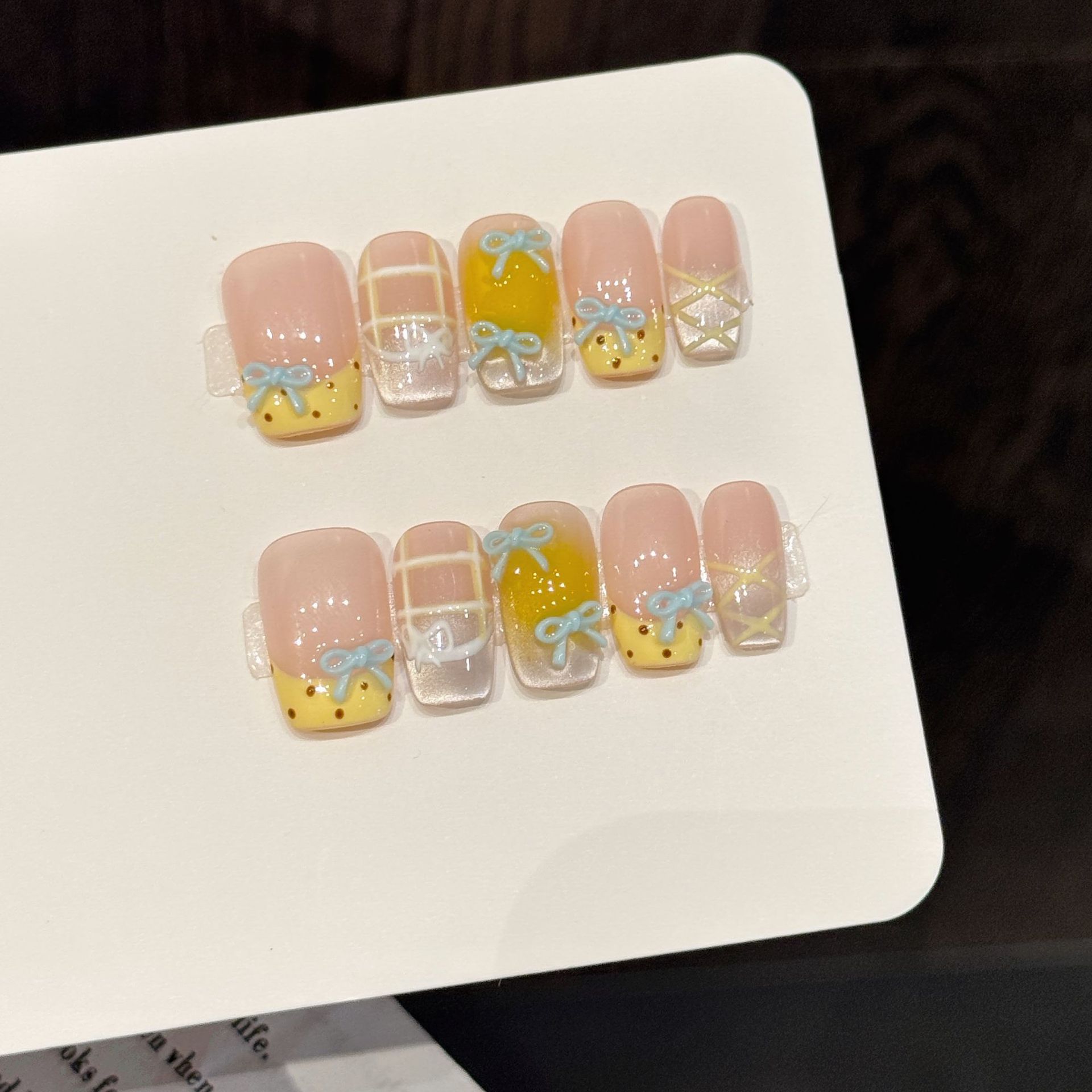 10pcs Kuku Palsu Buatan Tangan - Nail Art Xs ulasan dan harga