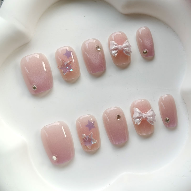 10 Buah Kuku Palsu 3D Bintang  - Nail Art Xs ulasan dan harga