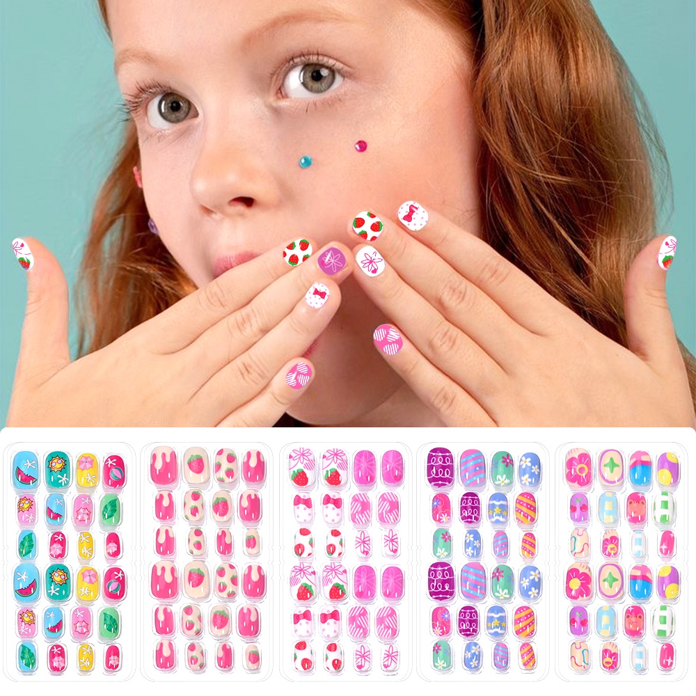 120-Piece 5-Set permen anak Pr - Press On Nail Set ulasan dan harga