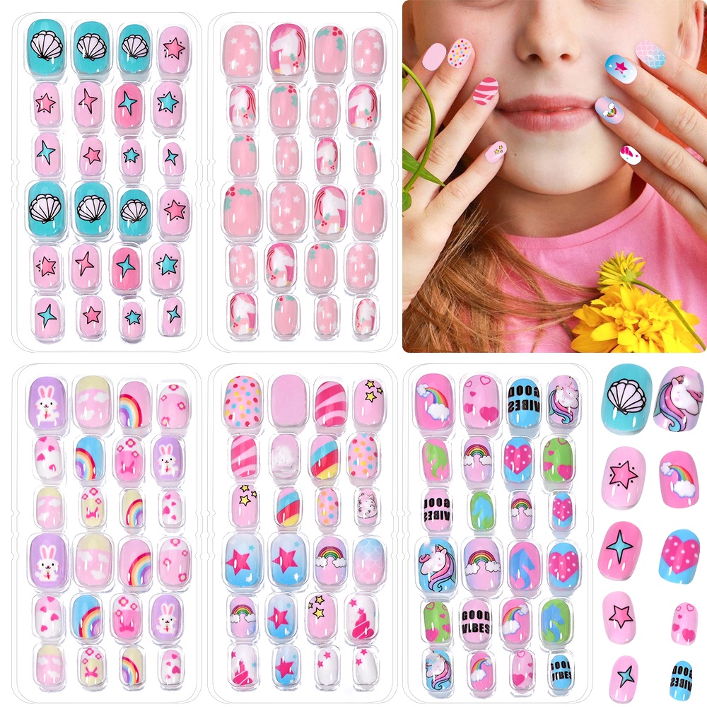 120-Piece 5-Set permen anak Pr - Press On Nail Set ulasan dan harga