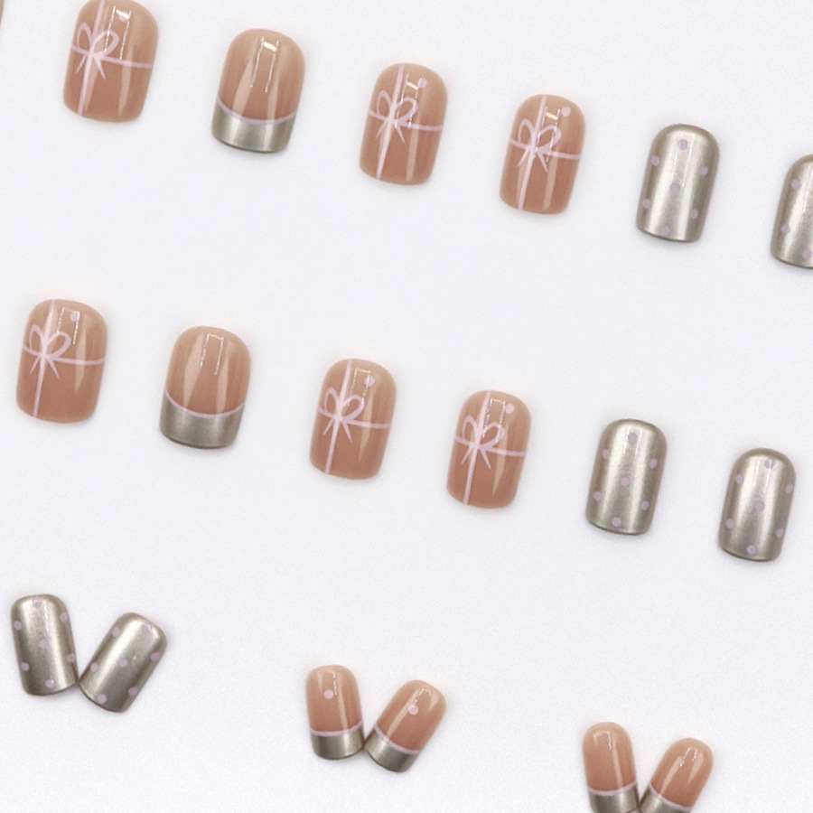 Kuku palsu pendek persegi untu - Nail Art Xs ulasan dan harga