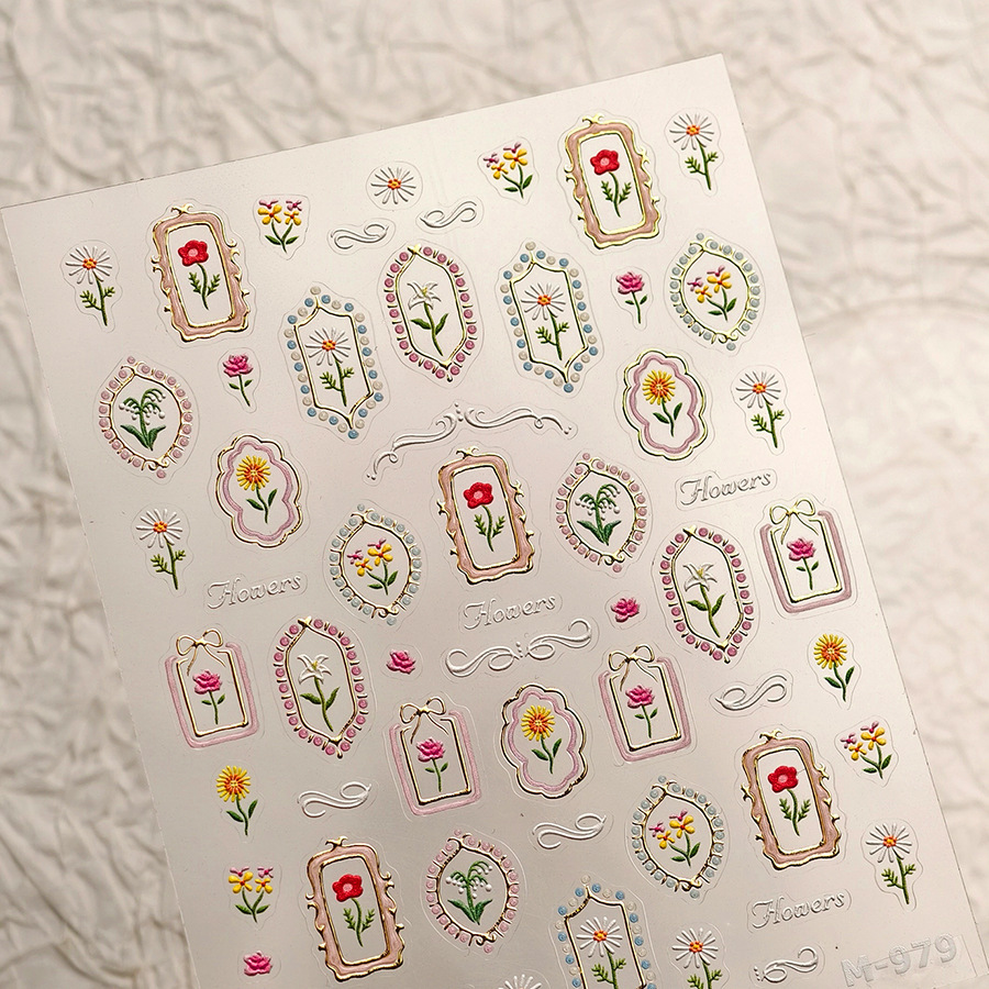 Stiker seni kuku bunga 5D mewa - Nail Art Zelda ulasan dan harga