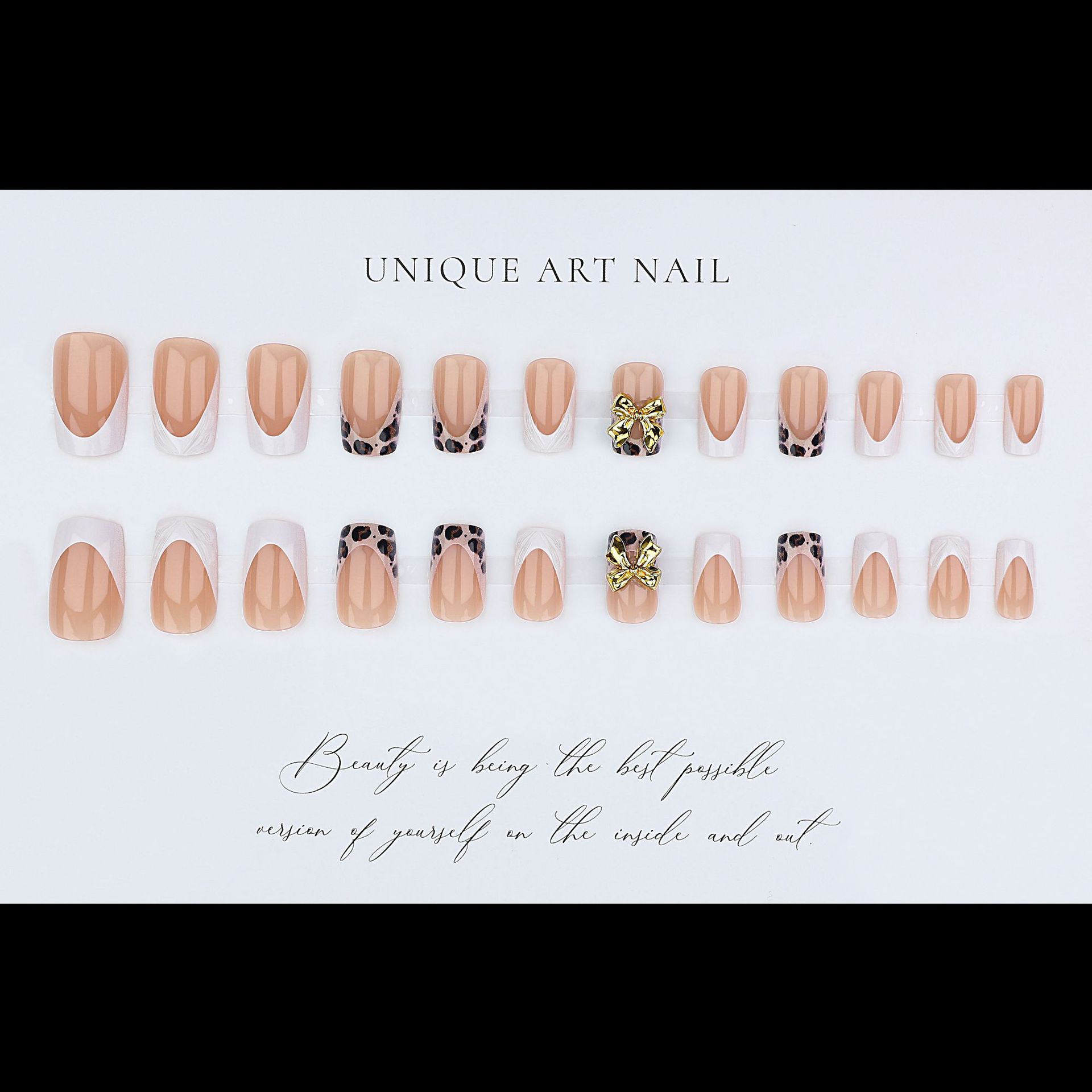 Kuku palsu pendek persegi untu - Press On Nail Set ulasan dan harga