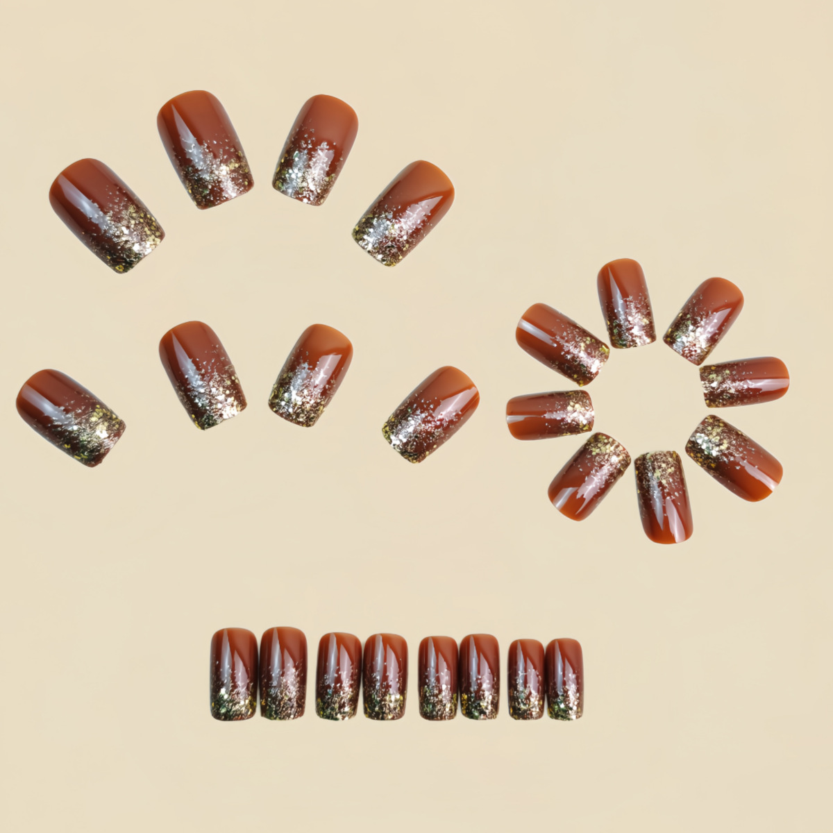 Kuku palsu pendek sedang grada - Press On Nail Set ulasan dan harga