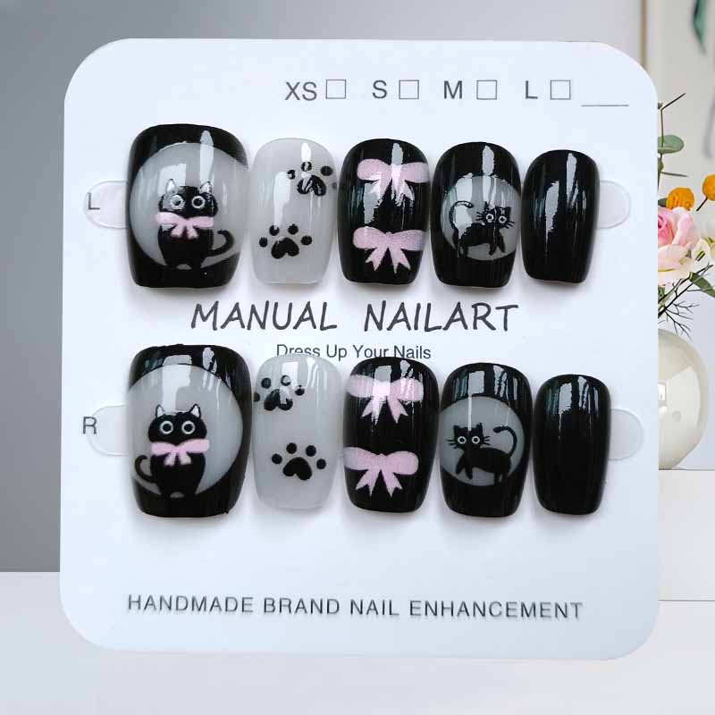 10 Buah Kuku Tekan Buatan Tang - Nail Art Pink ulasan dan harga
