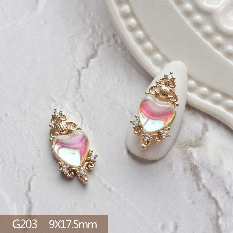 10 Buah Liontin Hati Beruang K - Nail Art Lotso ulasan dan harga